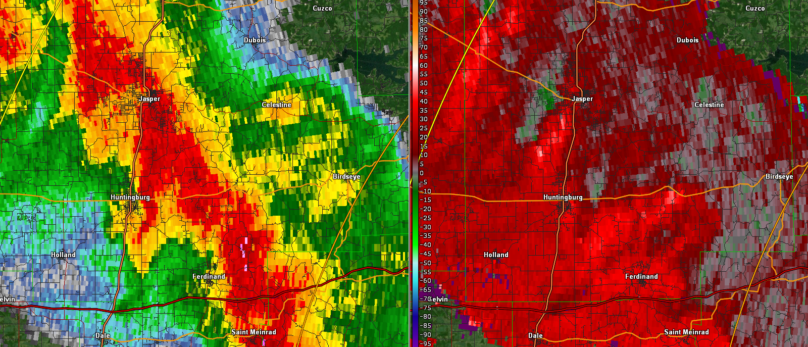 Dubois County Radar Image