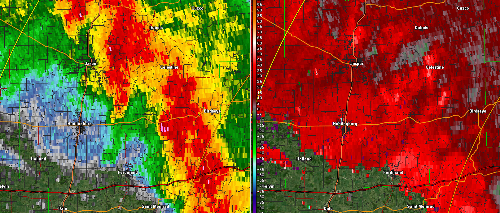 Dubois County radar image