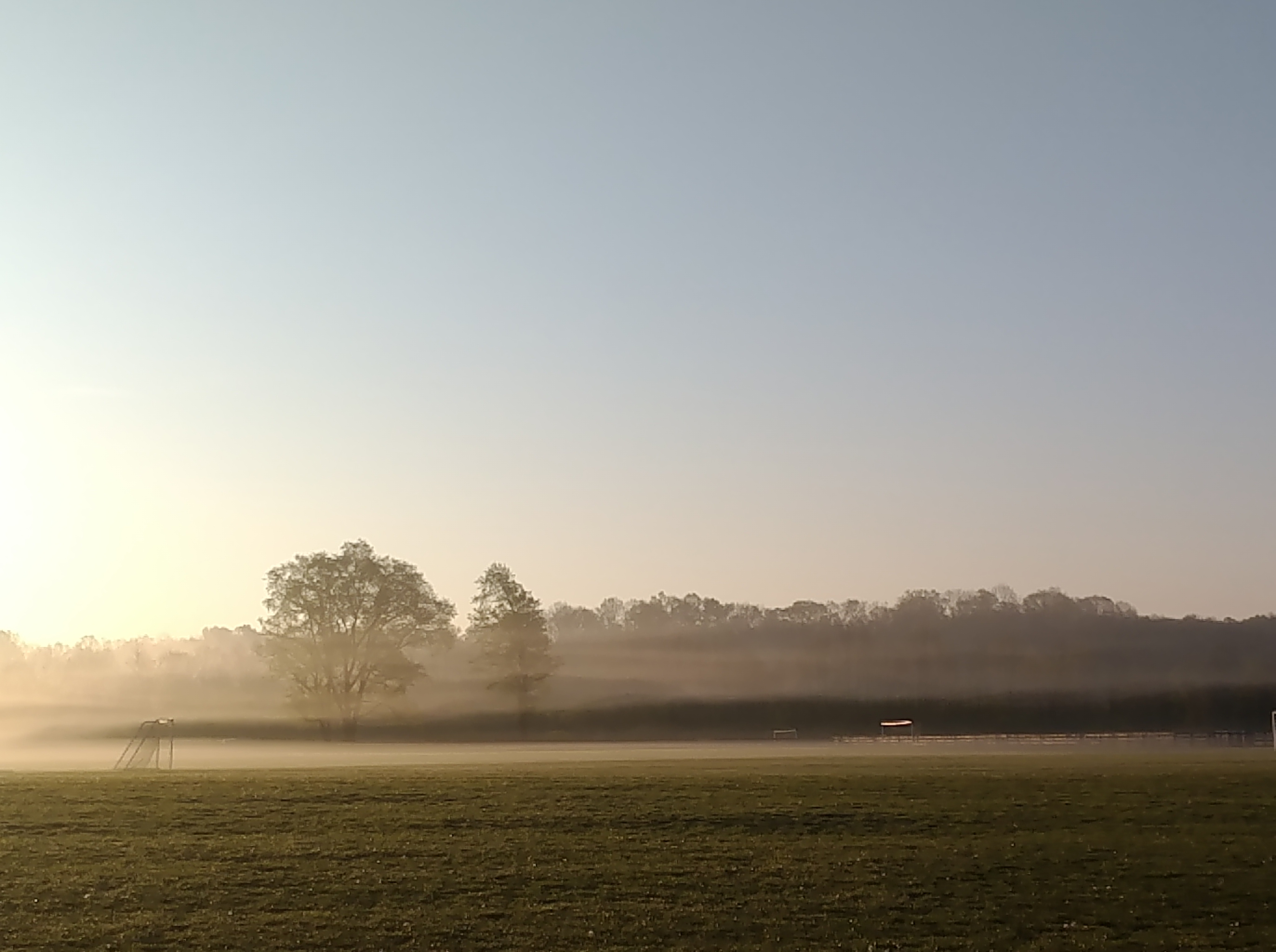 Foggy morning in Louisville in April 2021