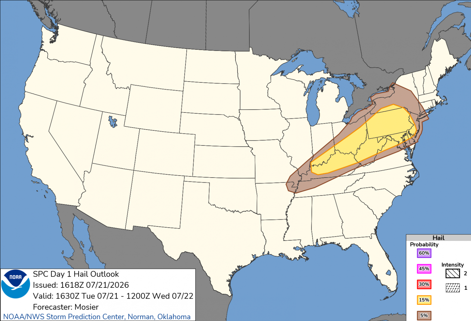 SPC Day 1 Hail Outlook