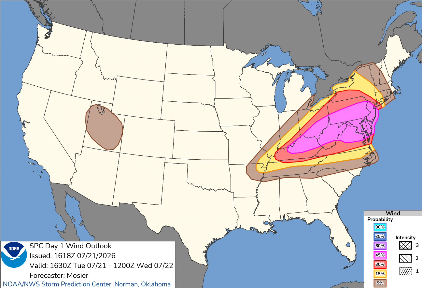 SPC Day 1 Wind Outlook