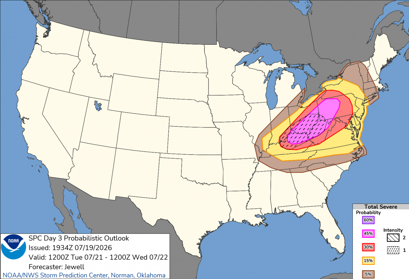 SPC Day 3 Probabilistic Outlook
