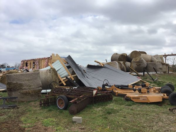 Tornado damage in Alvaton, Kentucky, March 3, 2020