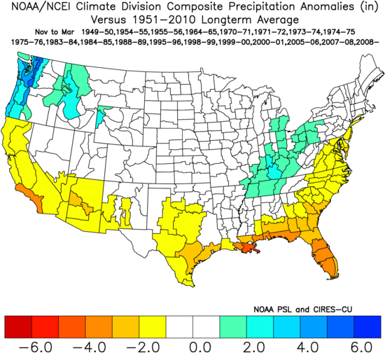 La Nina Precipitation Anomalies