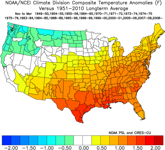 La Nina Temperature Anomallies