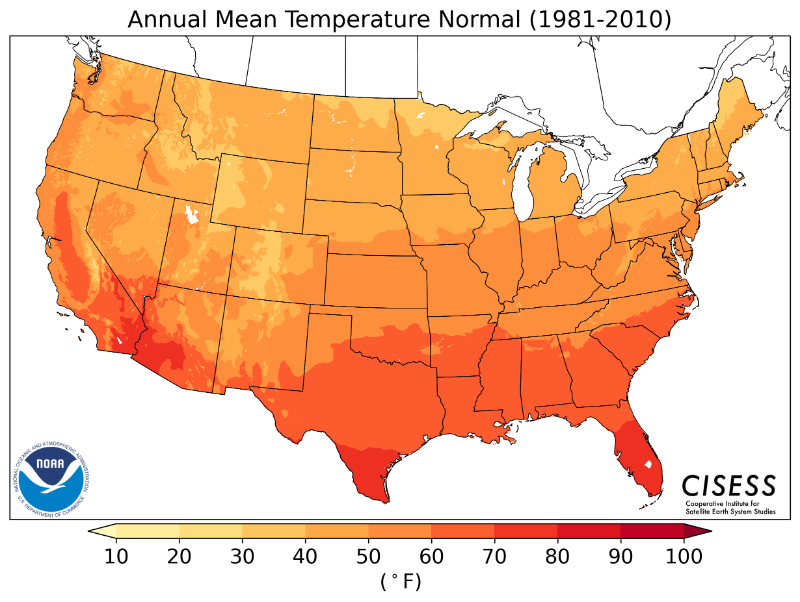 1981-2010 Mean Temperature
