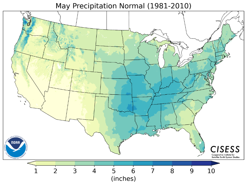 1981-2010 normal May precipitation