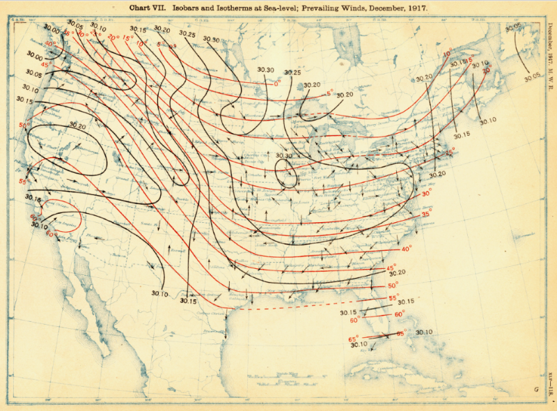 Isobars, Isotherms, and Prevailing Winds