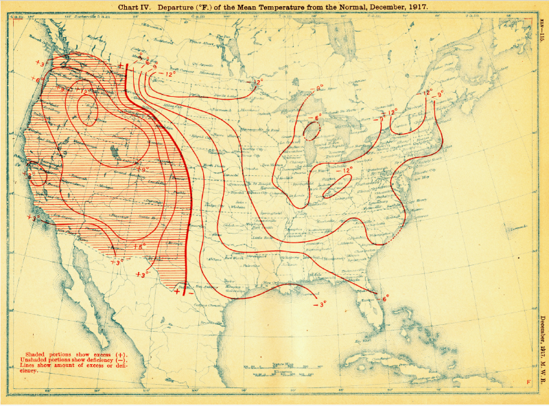 Mean Temperature Departure from Normal