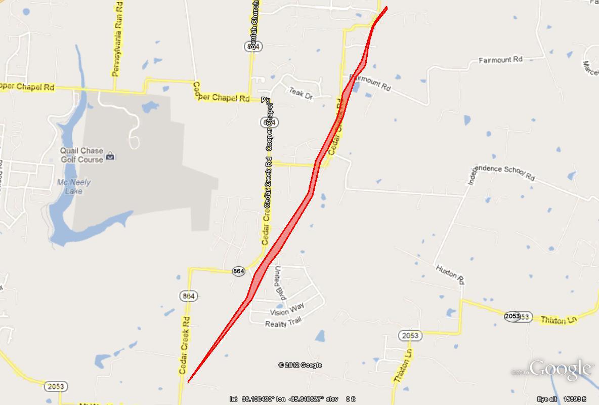 Jefferson County KY track map