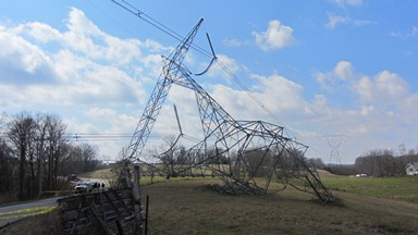 Power lines after