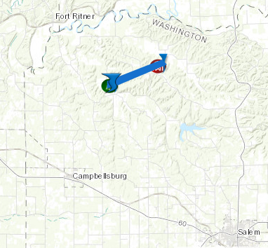 EF0 tornado in Washington County, Indiana on March 14, 2019