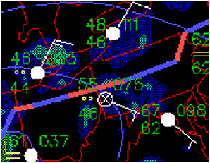 Surface Data Plot Showing a Stationary Front