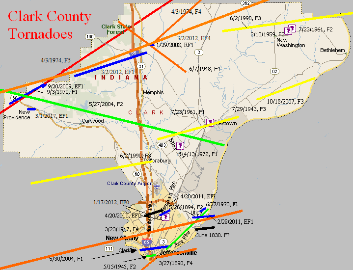 Clark County Indiana Gis Parcel Map Tornado Climatology Of Clark County, Indiana