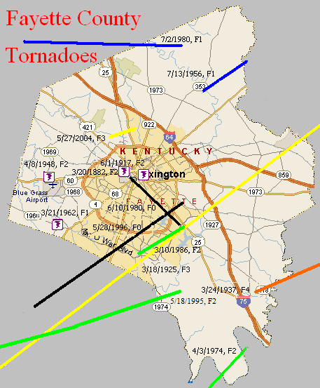 Tornado Climatology Of Fayette County