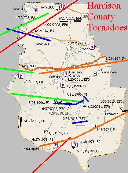 Tornado Climatology Of Harrison County Indiana