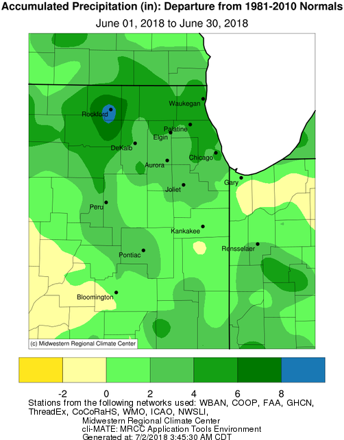 June Precip Departure