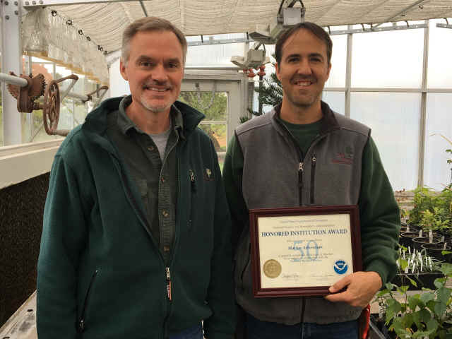 Pete Linsner and Matt Laizure from Morton Arboretum