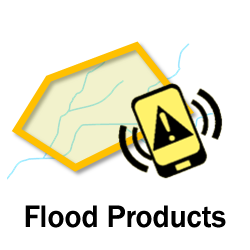 Icon linking to educational information about National Weather Service flood products