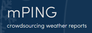 Graphic showing mPING logo