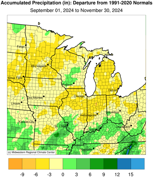 September October November Precipitation Anomaly