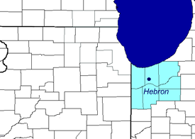 Map of counties being served by WNG-689