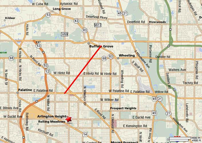 Map of tornado path December 6, 1951