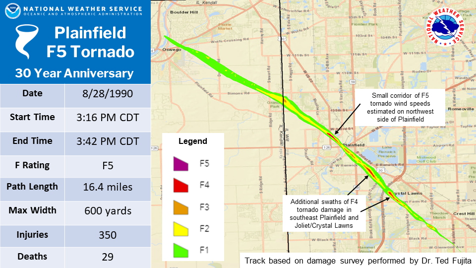 Plainfield Tornado Path