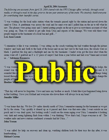 Link to personal accounts of the Granville-Utica tornado from members of the public