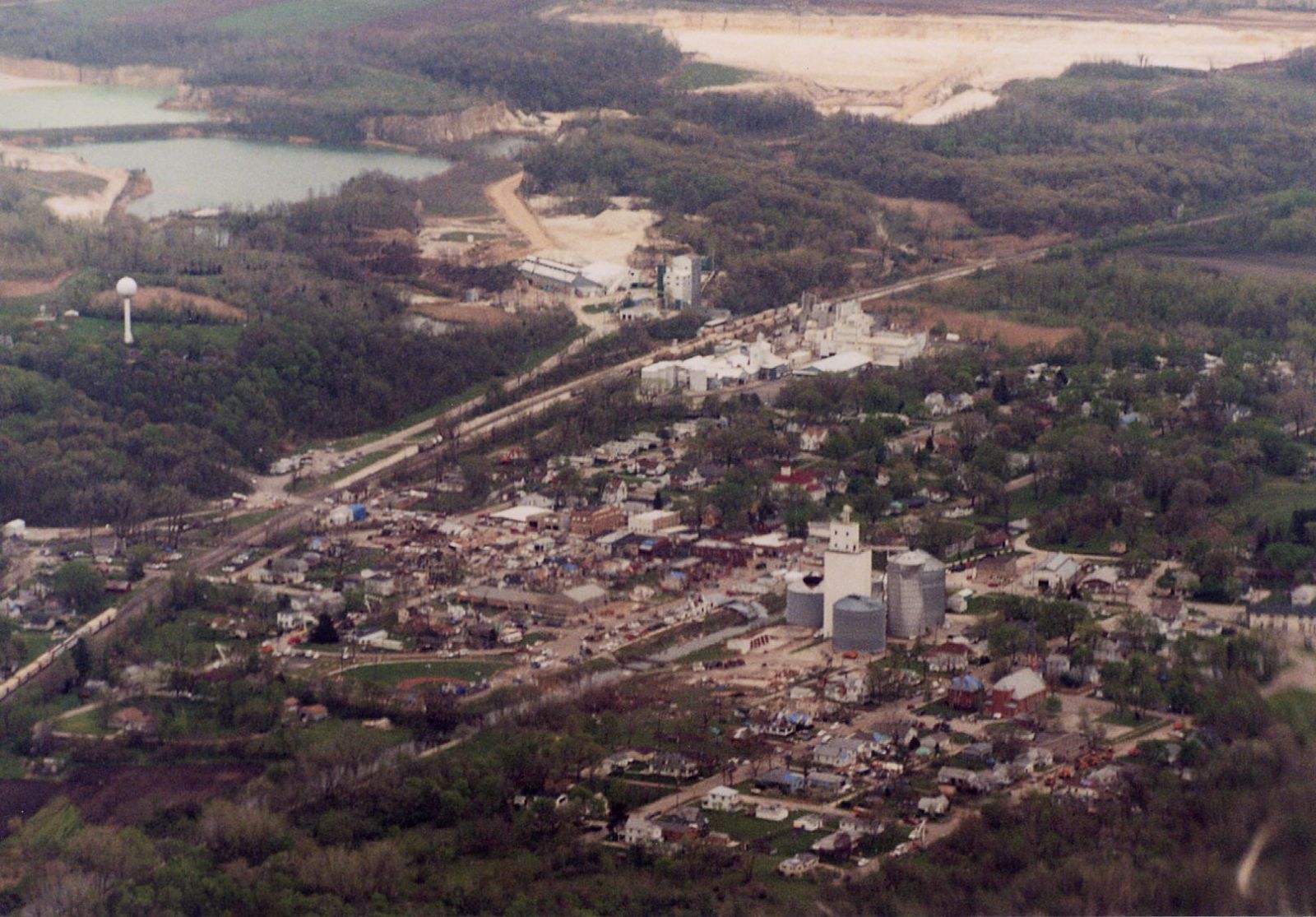 Photo showing damage in the North Utica area