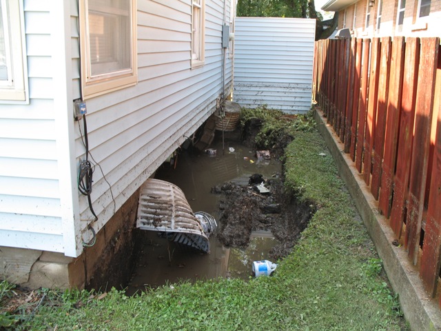 Collapsed basement