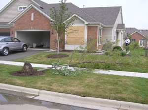 Damage to home in new subdivision