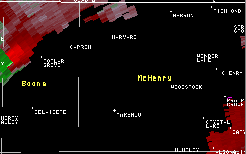 Image showing radar storm-relative velocity valid at 325 PM January 7 2008