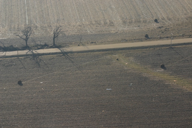 photo showing damage from the Poplar Grove Harvard tornado