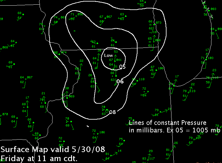 Wake Low Surface Map