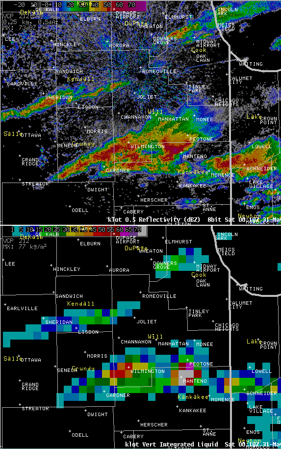 Tennis Ball sized hail storm in Manteno