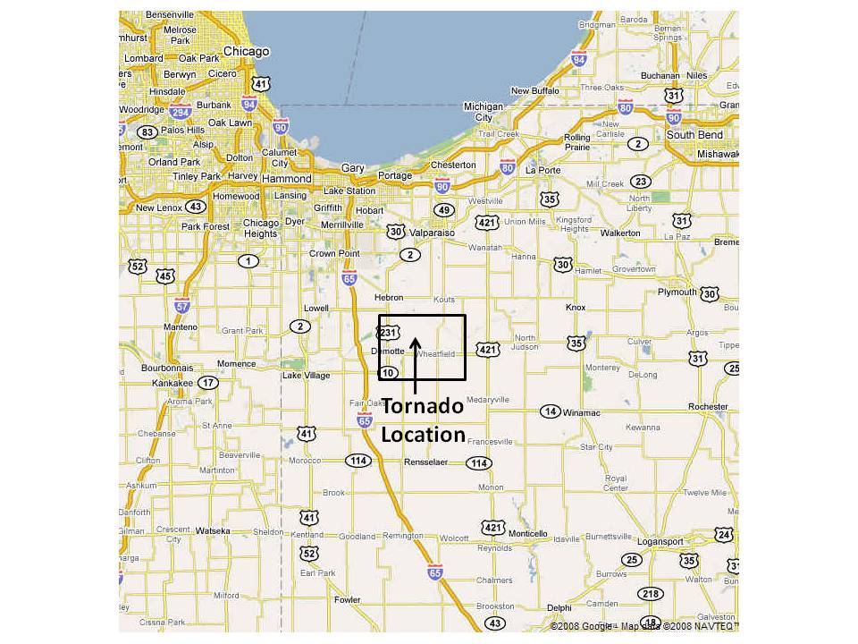 Tornado Location.