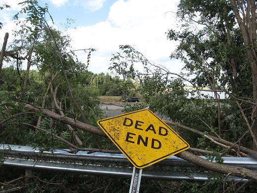 Photo of tornado damage near Chesterton