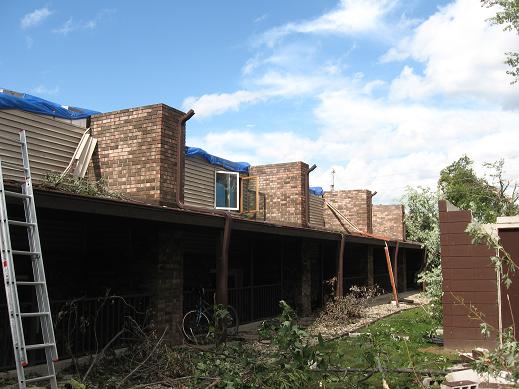 Photo of tornado damage in Chesterton