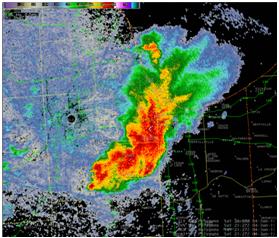 Radar reflectivity at 427 pm