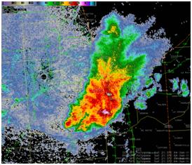 Radar reflectivity at 437 pm