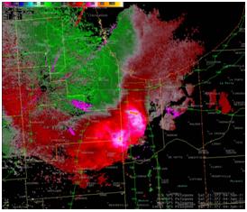 Radar velocity at 347 pm