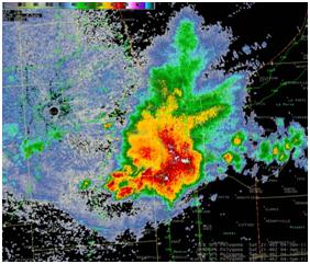 Radar reflectivity at 446 PM