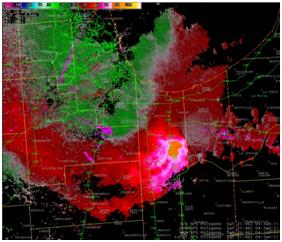 Radar velocity at 446 pm