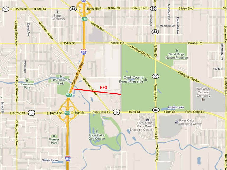 map of South Holland tornado 