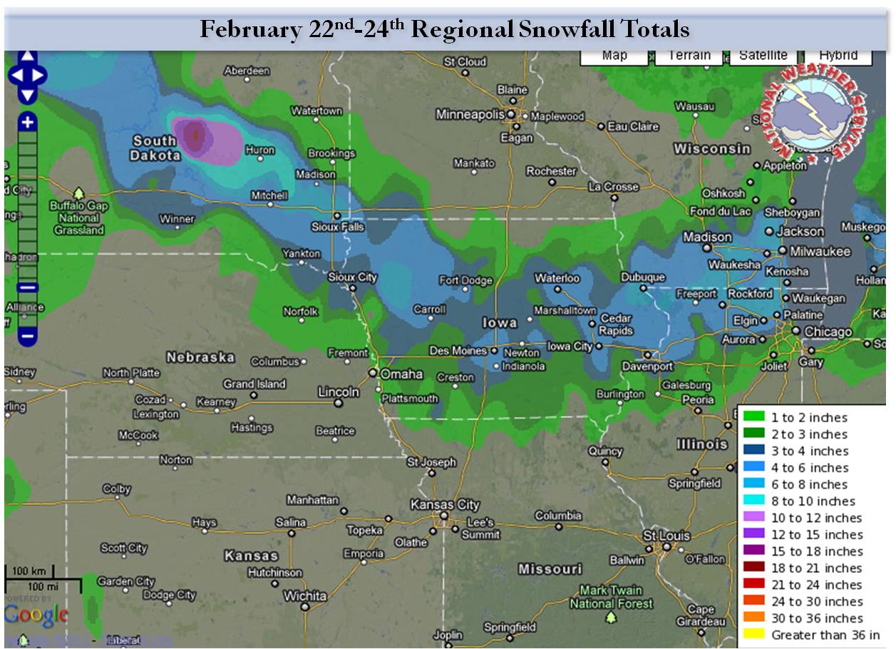 Regional Snowfall Map