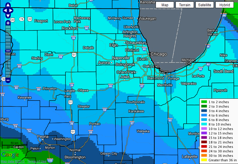 Total Snowfall 5March2013