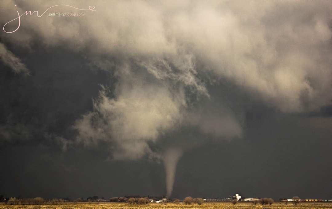 Photo showing the Rochelle-Fairdale tornado