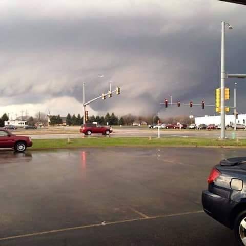 Photo showing the Rochelle-Fairdale tornado