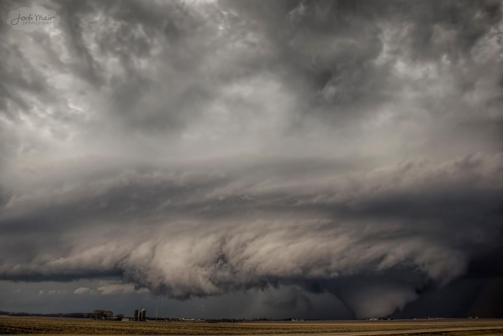 Photo showing the Rochelle-Fairdale tornado